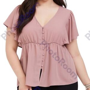 Torrid top Blouse dusty pink size 4X